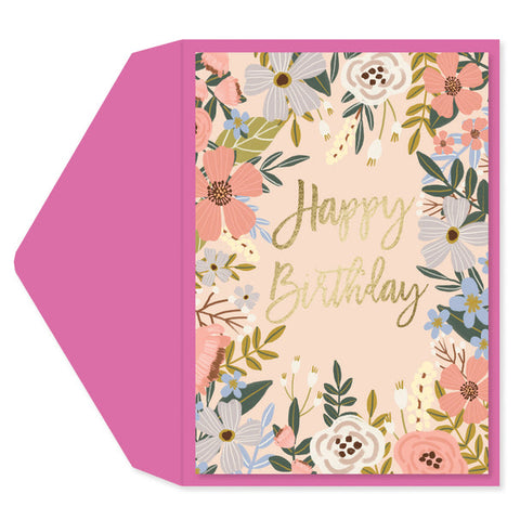 Birthday Greeting Card  - Floral Birthday