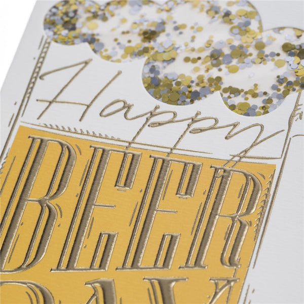 Birthday Greeting Card  - Happy Beer Day - Handmade