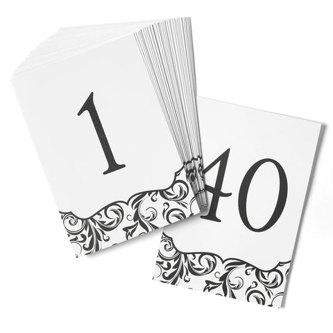 Flourish Table Number Cards (1-40)