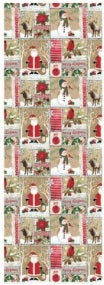 Folk Christmas Wrapping Paper - Folk Santa & Friends 25 Sq. Ft.