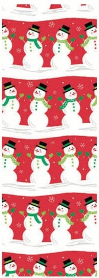 Premium Christmas Wrapping Paper - Fun Snowmen 25 Sq. Ft.