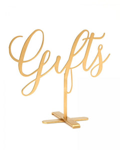 Gold Gifts Table Sign