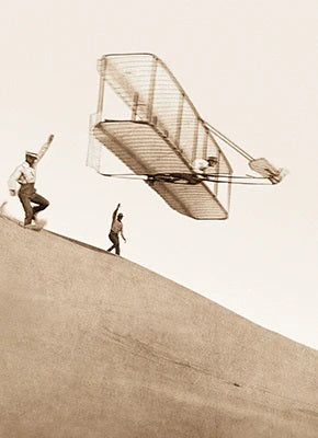 Birthday Greeting Card - Wilbur Wright on Glider