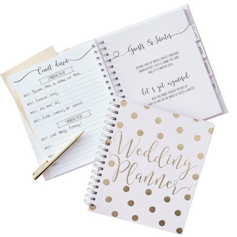 Luxury Pink & Gold Wedding Planner Book