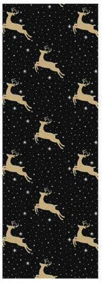 Premium Christmas Wrapping Paper - Golden Reindeer 30 Sq. Ft.