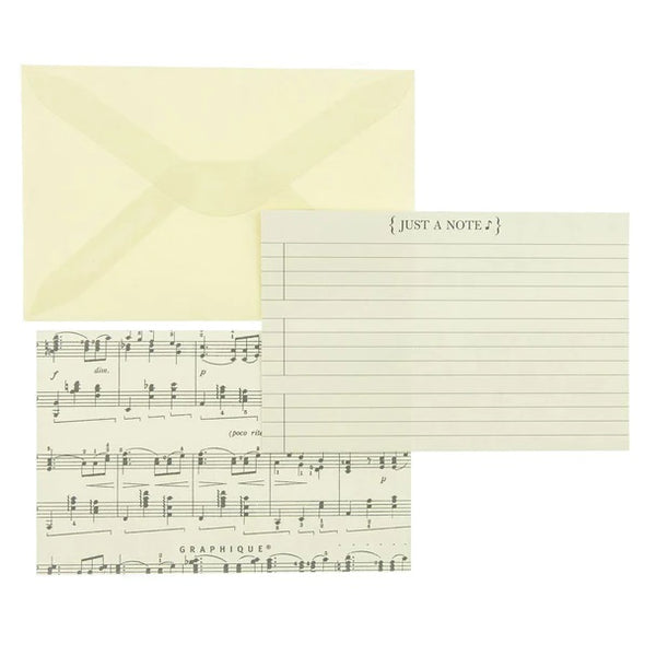 Vintage Musical Note - Flat Notes & Envelopes - 50 ct