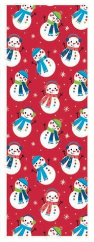Premium Christmas Wrapping Paper - Cute Snowmen 35 Sq. Ft.