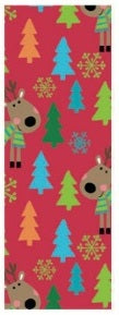 Premium Christmas Wrapping Paper - Playful Reindeer 35 Sq. Ft.