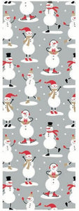 Premium Christmas Wrapping Paper - Kraft and Foil Snowmen 15 Sq. Ft.