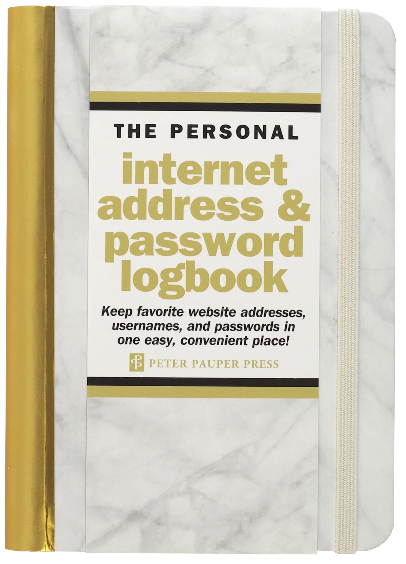 The Personal Internet Address & Password Marble Logbook