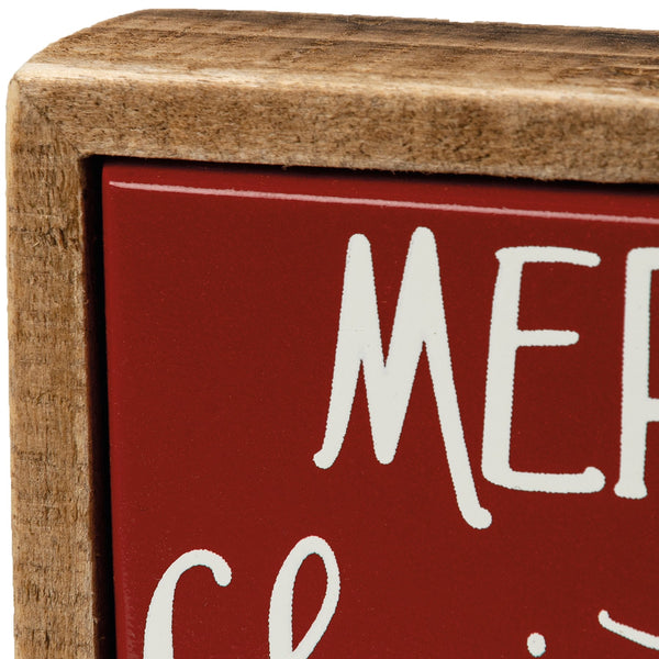 Merry Christmas - Small Christmas Box Sign