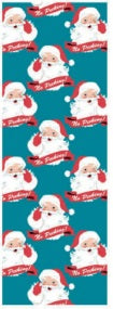 Whimsical Christmas Wrapping Paper - No Peeking Santa 25 Sq. Ft.