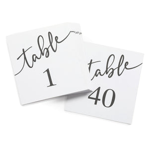 Clean and Modern Table Number Cards 40ct.