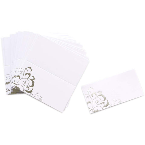 Silver Flourish Escort Cards - 50 ct.