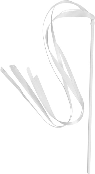 24 ct. White Ribbon Wands