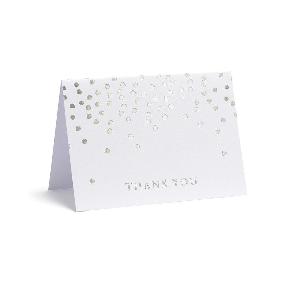 Silver Foil Dots Thank You Cards - 24 count