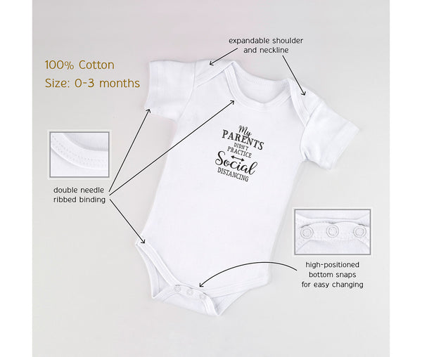 Baby Announcement Jumpsuit - My Parents Didn't Social Distance