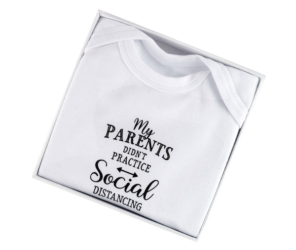 Baby Announcement Jumpsuit - My Parents Didn't Social Distance