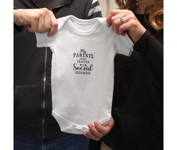 Baby Announcement Jumpsuit - My Parents Didn't Social Distance