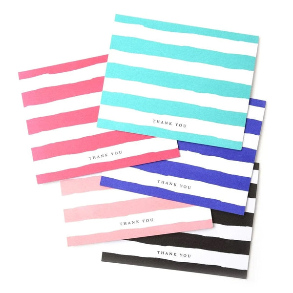 50 ct. Bright Painterly Stripes Thank You Notes Boxed Card Set