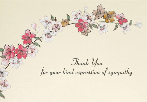 14 ct. Sympathy Floral Thank You Notes