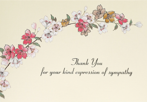 14 ct. Sympathy Floral Thank You Notes