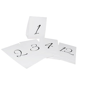 Standard Table Number Tents - Tables 1-12