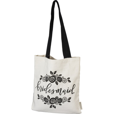 Embroidered Canvas Tote Bag - Bridesmaid