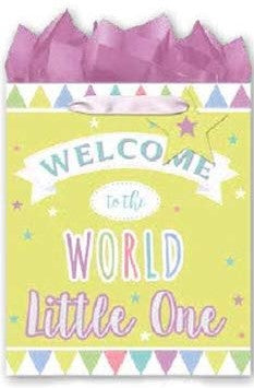 Medium Gift Bag - Baby Shower - Welcome to the World