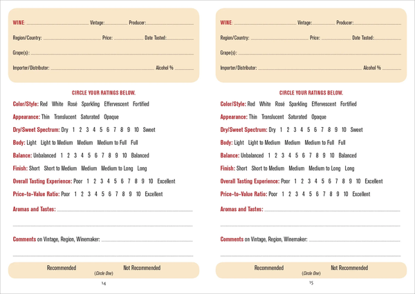 Wine Tasting Journal